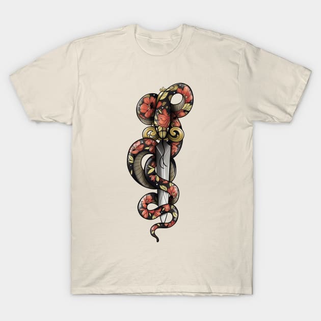 snake dagger T-Shirt by sample the dragon